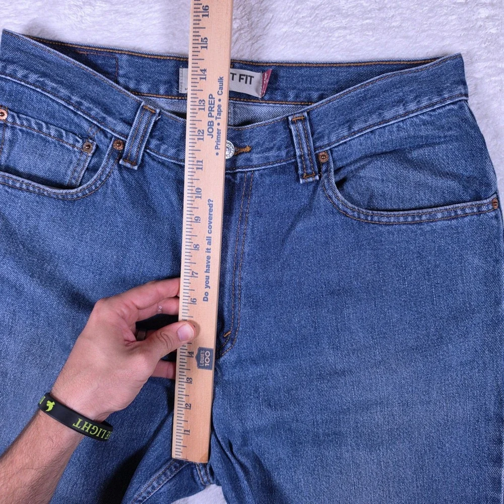 Levi's 560 Comfort Fit Mens 34/32 Blue Denim Relaxed Tapered Jeans 005604886